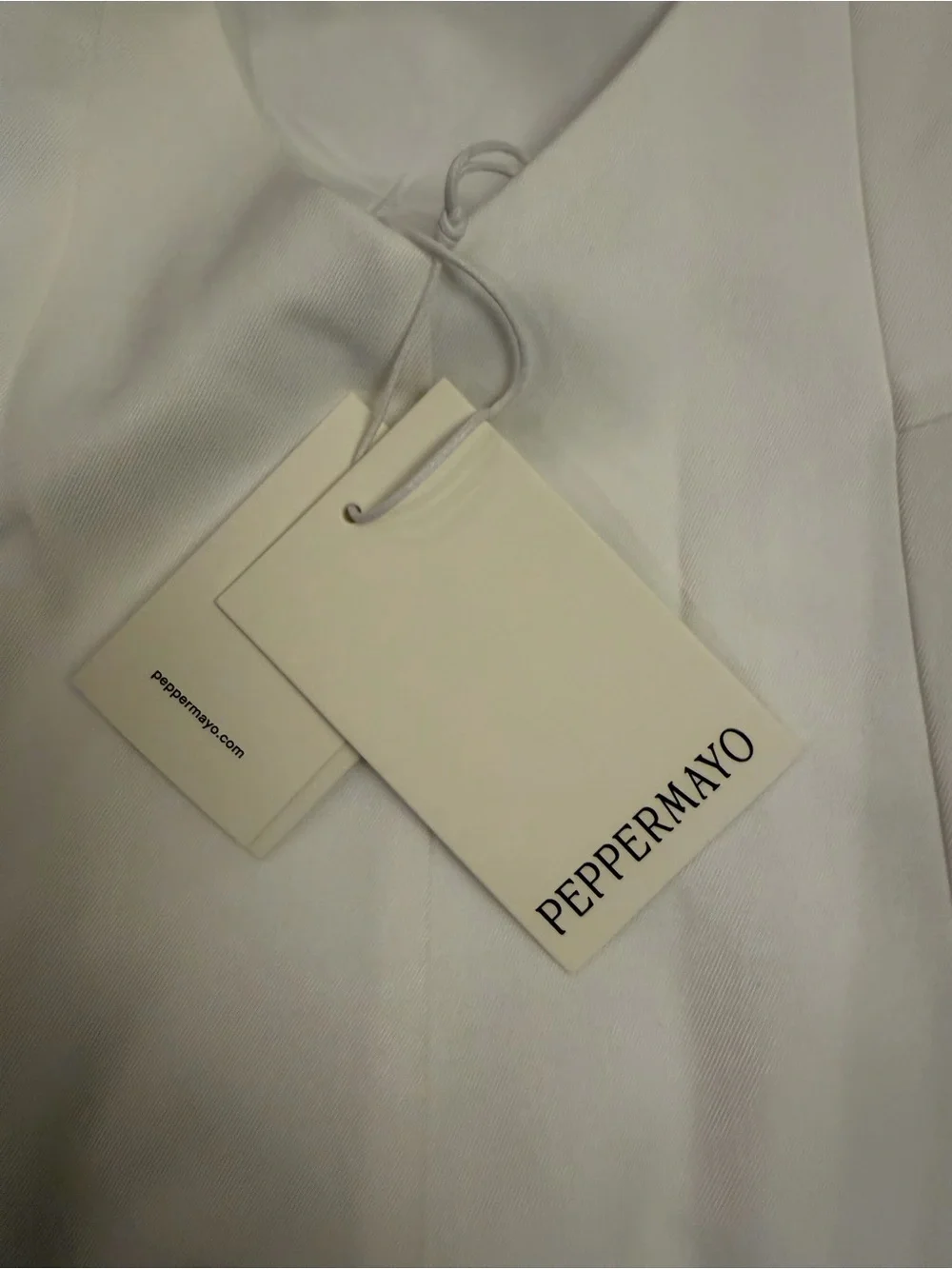Peppermayo Lulita Mini Dress White High Neck Low Back Size US 0, XXS, New - Picture 5 of 8